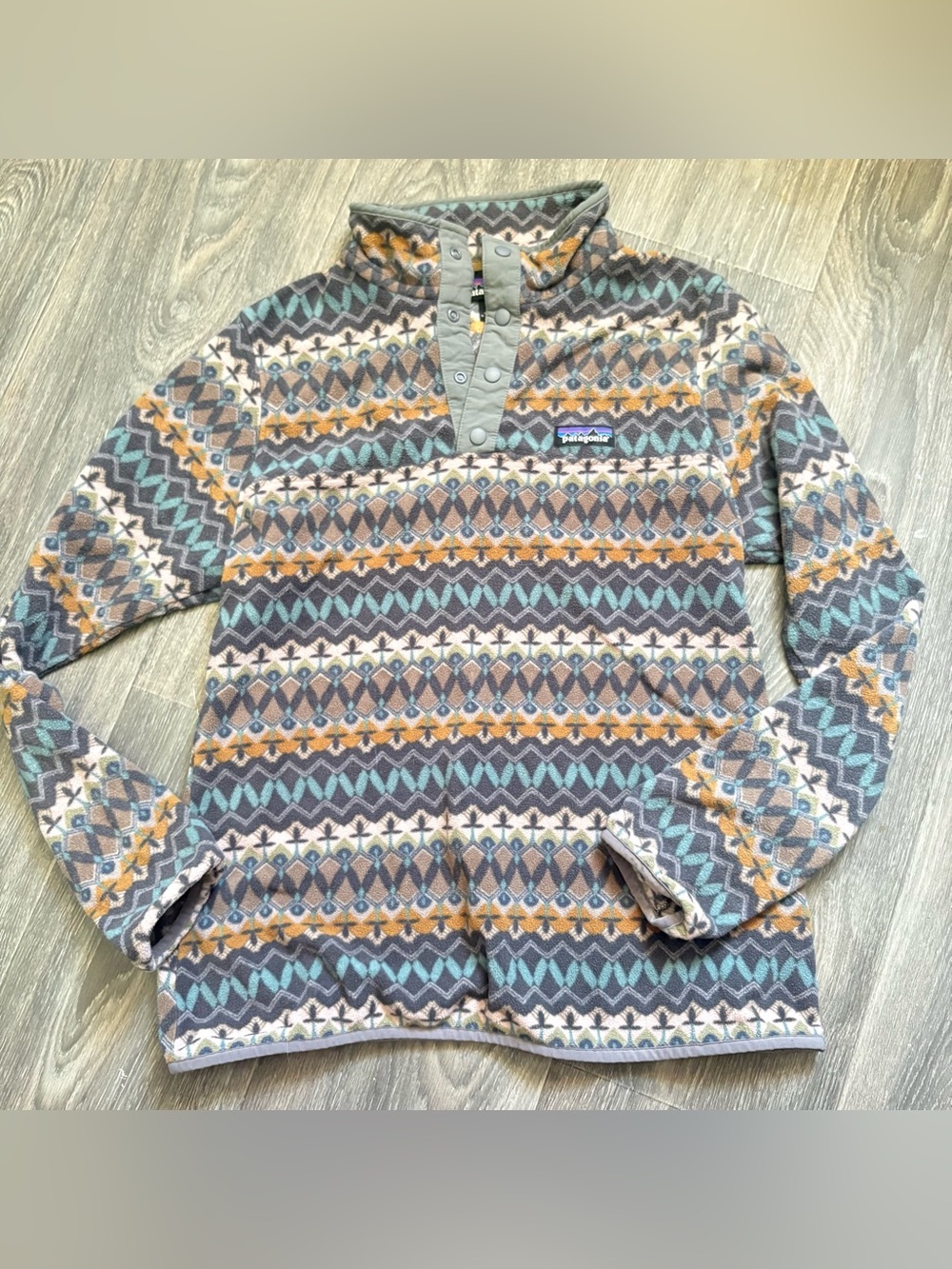 Patagonia Women's Micro D Snap-T Fleece Pullover Aztec Womens Size Medium